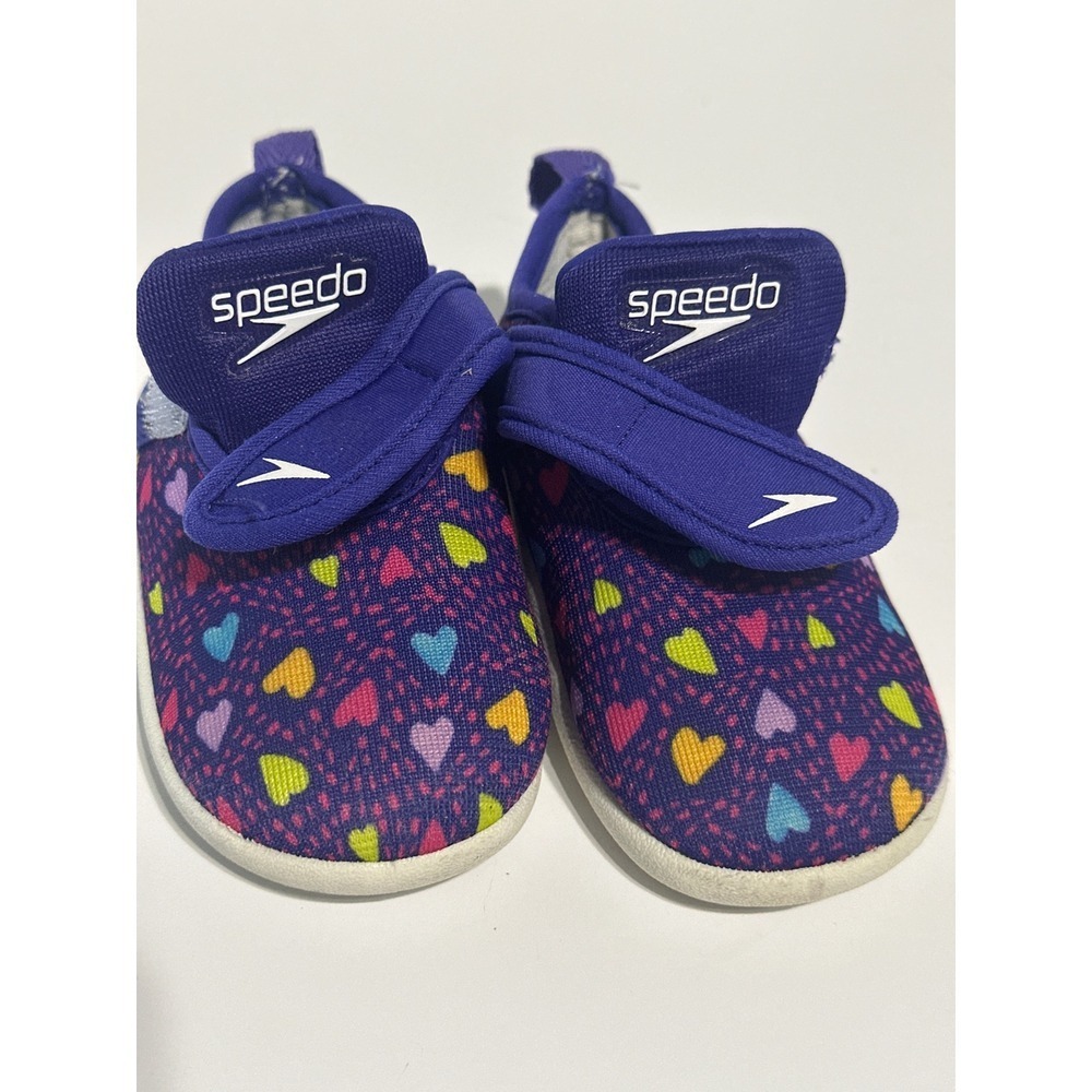Speedo Kids Surfwalker Water Shoes Hearts Purple Toddler Shoes‎ S - Picture 5 of 5